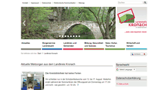 Desktop Screenshot of landkreis-kronach.de