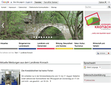 Tablet Screenshot of landkreis-kronach.de